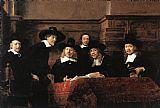 Rembrandt Sampling Officials of the Drapers' Guild painting